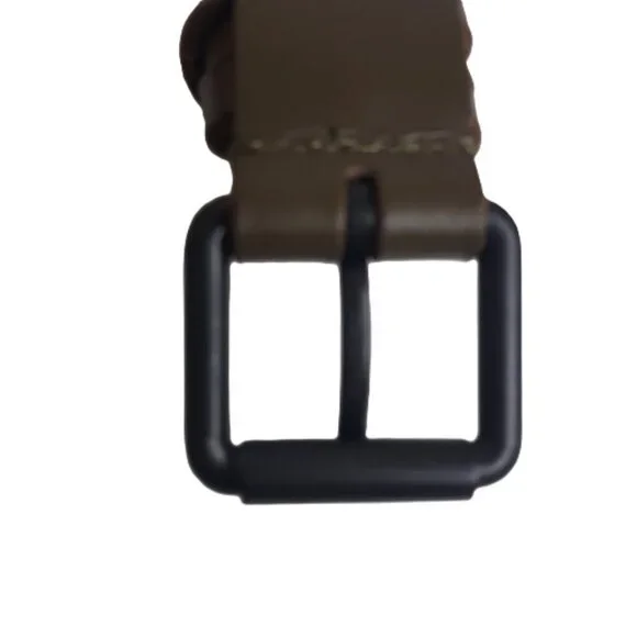 Timberland Dark Khaki 30mm Wrap Keeper Belt XL Minimalist Neutral Office - Picture 6 of 12